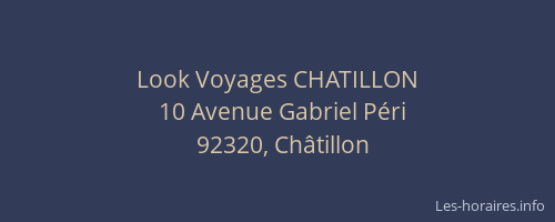 Look Voyages CHATILLON