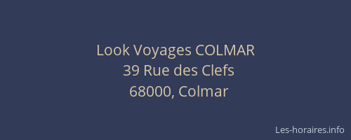 Look Voyages COLMAR