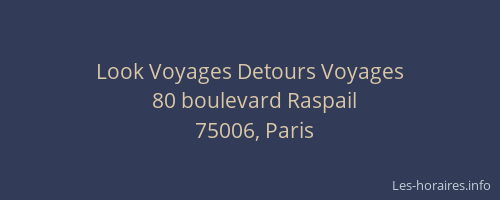 Look Voyages Detours Voyages