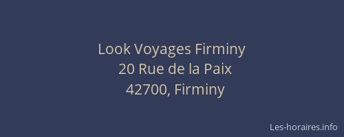 Look Voyages Firminy