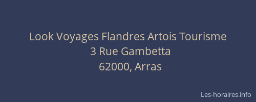 Look Voyages Flandres Artois Tourisme