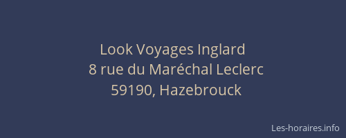 Look Voyages Inglard