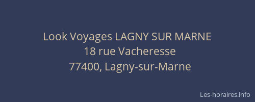Look Voyages LAGNY SUR MARNE