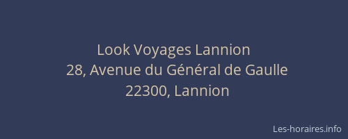 Look Voyages Lannion