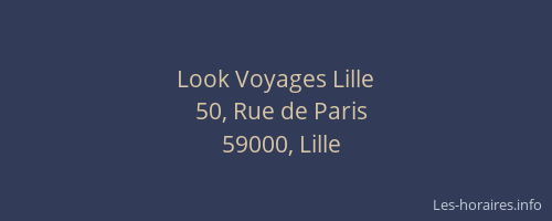 Look Voyages Lille