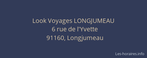Look Voyages LONGJUMEAU