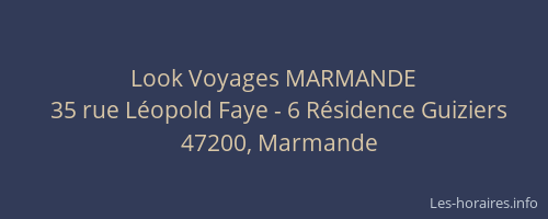 Look Voyages MARMANDE