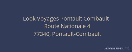 Look Voyages Pontault Combault