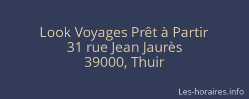 Look Voyages Pr&ecirc;t &agrave; Partir