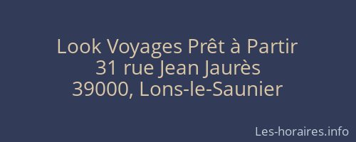 Look Voyages Prêt à Partir