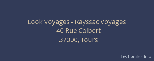 Look Voyages - Rayssac Voyages