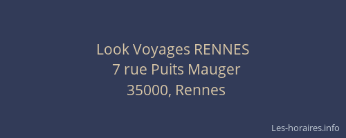 Look Voyages RENNES