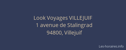 Look Voyages VILLEJUIF