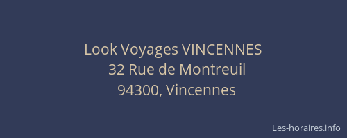 Look Voyages VINCENNES