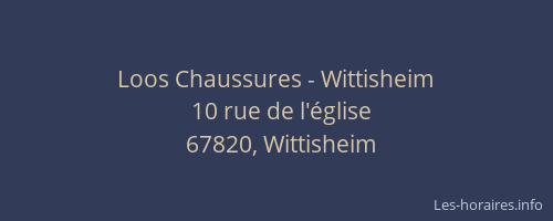 Loos Chaussures - Wittisheim