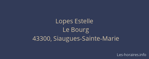 Lopes Estelle
