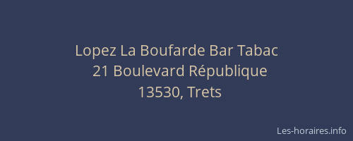 Lopez La Boufarde Bar Tabac