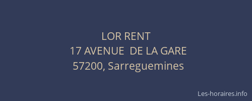 LOR RENT