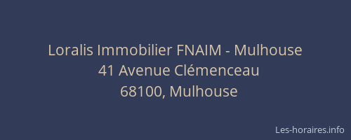 Loralis Immobilier FNAIM - Mulhouse