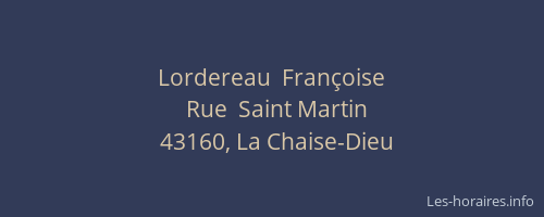 Lordereau  Françoise