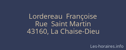 Lordereau  Françoise