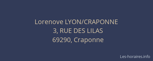 Lorenove LYON/CRAPONNE