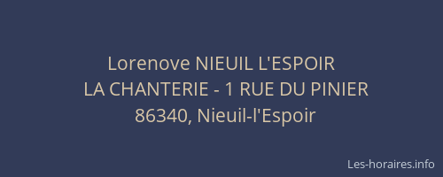 Lorenove NIEUIL L'ESPOIR