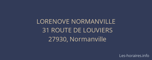 LORENOVE NORMANVILLE