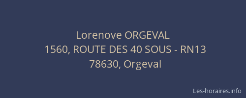 Lorenove ORGEVAL