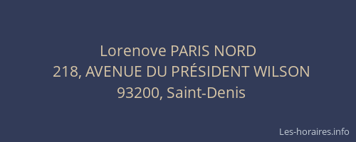 Lorenove PARIS NORD