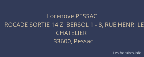 Lorenove PESSAC