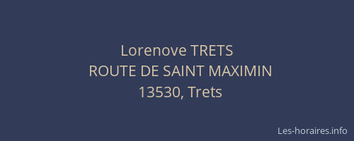 Lorenove TRETS