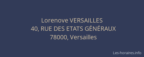 Lorenove VERSAILLES