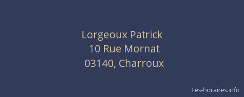 Lorgeoux Patrick