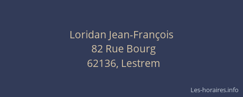 Loridan Jean-Fran&ccedil;ois
