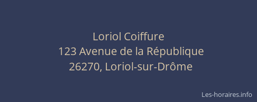 Loriol Coiffure