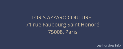 LORIS AZZARO COUTURE