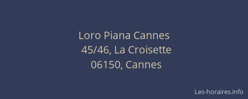 Loro Piana Cannes