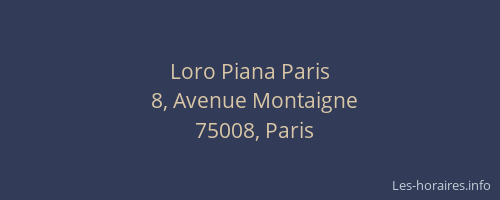 Loro Piana Paris