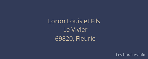 Loron Louis et Fils