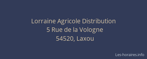 Lorraine Agricole Distribution