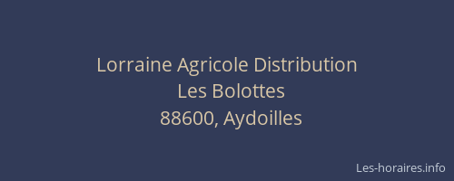 Lorraine Agricole Distribution