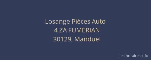 Losange Pi&egrave;ces Auto