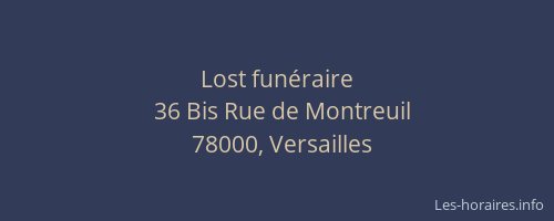 Lost funéraire