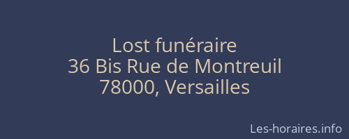 Lost funéraire