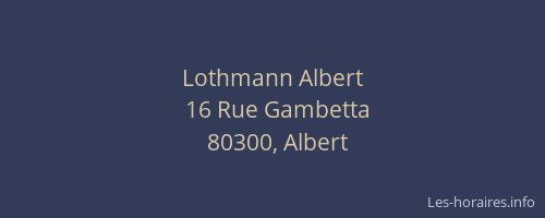 Lothmann Albert