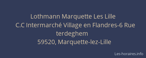 Lothmann Marquette Les Lille