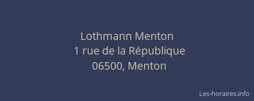 Lothmann Menton