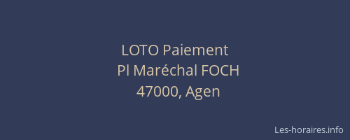 LOTO Paiement
