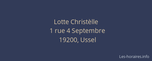 Lotte Christèlle